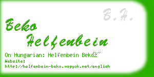 beko helfenbein business card